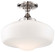 One Light Semi Flush Mount in Polished Nickel (7|2259613)