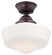 One Light Semi Flush Mount in Brushed Bronze (7|2257576)