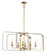 Aureum Six Light Pendant in Matte White W/ Honey Gold (7|1217706)