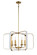 Aureum Six Light Pendant in Matte White W/ Honey Gold (7|1216706)