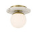 Orban One Light Semi Flush Mount in Soft Brass (7|1205695)