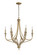 Covent Park Six Light Chandelier in Brushed Honey Gold (7|1096740)