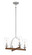 Birnamwood Four Light Convetible Chandelier / Semi Flush in Koa Wood w/Pewter (7|1064699)