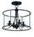 Westchester County Four Light Semi Flush Mount in Sand Coal With Skyline Gold Le (7|1049677)