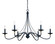 Westchester County Six Light Chandelier in Sand Coal With Skyline Gold Le (7|1046677)