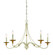 Westchester County Five Light Chandelier in Farmhouse White w/Gilded Gold Leaf (7|1045701)
