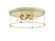 Westchester County Four Light Flush Mount in Farmhouse White w/Gilded Gold Leaf (7|1040701)
