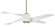 Artemis IV 64''Ceiling Fan in Soft Brass With Flat White Blades (15|F903LSBRWHF)