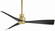 Simple 44'' Ceiling Fan in Soft Brass With Coal Blades (15|F786SBRCL)