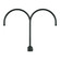 R Series Two Light Post Adapter in Satin Black (59|RPADSB)