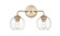 Solmer Two Light Vanity in Modern Gold (59|9752MG)