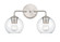 Solmer Two Light Vanity in Brushed Nickel (59|9752BN)