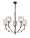 Renitta Five Light Chandelier in Matte Black/Modern Gold (59|9425MBMG)