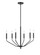 Laurell Six Light Chandelier in Matte Black (59|8166MB)