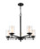 Huderson Five Light Chandelier in Matte Black (59|5515MB)