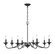 Delvona Eight Light Chandelier in Matte Black (59|4388MB)