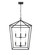 Corona Eight Light Pendant in Matte Black (59|3335MB)