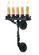 Victorian Theatre Five Light Wall Sconce in Textured Black (57|98946)