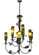 Tuscan Vineyard Nine Light Chandelier in Textured Black (57|82695)