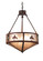Trails End Four Light Inverted Pendant in Red Rust (57|82337)