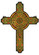 Jeweled Celtic Cross Window in Green Da Flame Red (57|79986)