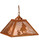 Cowboy Two Light Pendant in Rust (57|76321)