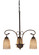 Terra Bone Three Light Chandelier in Mahogany Bronze (57|74059)
