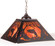 Leaping Trout Two Light Pendant in Textured Black (57|74031)