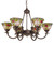 Tiffany Rosebush Six Light Chandelier in Mahogany Bronze (57|72651)
