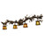 Oak Leaf Four Light Vanity in Timeless Bronze, Dark Burnished Antique Copper/Gold Metallic (57|72263)