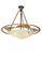 Metro Fusion Three Light Semi-Flushmount in Vintage Copper,Transparent Copper (57|70922)
