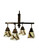 Backyard Friends Four Light Chandelier in Mahogany Bronze (57|69276)