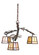 Pine Branch Three Light Chandelier in Rust/Wrought Iron (57|67905)