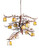 Pine Branch 12 Light Chandelier in Rust,Wrought Iron (57|67904)