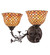 Tiffany Fishscale Two Light Wall Sconce in Mahogany Bronze (57|67383)