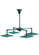 Pendant Hardware Four Light Chandelier Hardware in Verdigris (57|62743)