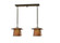 Seneca Two Light Island Pendant in Craftsman Brown (57|62349)