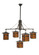 Seneca Five Light Chandelier in Craftsman Brown Craftsman Brown (57|61406)