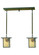 Hyde Park Two Light Island Pendant in Antique (57|57165)