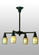 Revival Oyster Bay Four Light Chandelier in Craftsman Brown (57|56621)