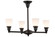 Revival Oyster Bay Four Light Chandelier in Craftsman Brown (57|56476)