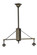 Mission Two Light Island Pendant Hardware in Antique Brass (57|52169)
