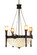 Torch & Wreath Eight Light Chandelier in Craftsman Brown (57|52060)