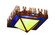 Pine Lake Four Light Flushmount in Rust (57|51505)