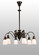 Binghamton Six Light Chandelier in Craftsman Brown (57|50655)