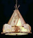 Teepee Four Light Pendant in Antique Copper (57|50150)