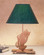 Leaping Bass Two Light Table Lamp in Hunter Green (57|49791)