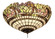 Handel Grapevine Three Light Flushmount in Purple Pr Pink Pbnawr (57|47608)