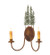 Tall Pines Two Light Wall Sconce in Rust/Green Trees (57|29463)