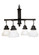 Bungalow Four Light Chandelier in French Bronzed (57|27621)